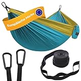 Hängematte Camping - Ultraleichte Outdoor Hängematte, Perfektes Camping Geschenke, Camping Hängematte Outdoor, Hängematte 1 Person mit Baumgurten + Karabiner