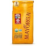 Mayorga Decaf Dark Roast Coffee, 2 lb bag - Swiss Water Decaffeinated Café Cubano Coffee Roast - 100% Arabica Whole Coffee Beans - Smoothest Organic Coffee - Specialty Grade, Non-GMO, Direct Trade