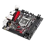 Asus B150I-Pro Gaming/WiFi/Aura Mainboard Sockel 1151 (Mini-ITX, Intel B150, 2x DDR 4 Speicher, 4x SATA 6Gb/s, 1x USB 3.1, 2x USB 3.0, 2x USB 2.0, PCIe 3.0, RGB)