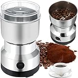 Retoo Kaffeemühle Elektrisch Coffee Grinder Elektrische Gewürzmühle Kaffemümühle Siebträger Gewürz Nüsse Kaffee Zucker Mühle Kaffeemühlen 50g Füllmenge 150W Watt Motor Edelstahl Schlagmesser
