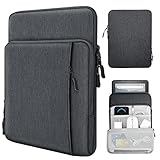 TiMOVO 8-9 Zoll Tablet Tasche für das Neue iPad Mini 7 (A17 Pro, 2024), iPad Mini 6 (8,3-Zoll, 2021), iPad Mini 5/4/3/2/1, Schutztasche mit Mehreren Fächern, Dunkel Grau