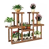 KKTX Gartenblumenregal für pflanzliche mehrstufige Holzleiterregale, 3 Regale, Innen-/Außentreppentöpfe Display Ecke Wohnzimmer Innen- oder Außenwooden,One Size