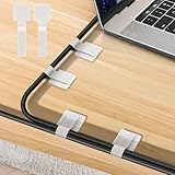 Kabel-Management, Draht-Organizer für Kabel, Weiß, selbstklebende Rückseite, Klettbänder für Zuhause oder Büro, 48 Stück