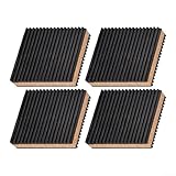 4 Stück Gummi-Kork-Verbundmatten, 100 x 100 x 22,3 mm, für Industrie- und Haushaltsmaschinen, Stoßdämpfung, geräuscharm, rutschfest, verschleißfest