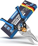 Blechschere gerader Schnitt - [int. Millimeterskala] - Metallschere für Trockenbau, Trapezblech, Metall, Drahtschere für Drahtgitter, Blech Schneider, Metallschere, Blech Schneiden, Sheet Metal Cutter