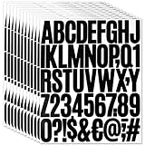 12 Blätt Buchstaben Aufkleber,600 Stk Schwarz Klebebuchstaben Aufkleber,Buchstaben Nummern Aufkleber,Selbstklebende Vinyl Buchstaben Zahlen,für Briefkasten Schilder Tür Adressnummer DIY Scrapbooking