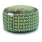 Yoga Laden Meditationskissen Yogakissen Chakra-Style 15cm – Yoga Kissen Bodenkissen Bezug waschbar – Yoga Sitzkissen mit Bio Buchweizenschalen Füllung