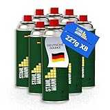 STAHLMANN® Gaskartuschen 227g [Made in EU] – Butangas Kartusche mit MSF-1a Ventil für Campingkocher, Grill, Gaskocher, Gasheizung,Unkrautbren – Gaskartuschen (8X 227g)