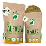 NanaNatura's Bio Alfalfa Sprossen Samen 180g | Keimfähige Alfalfasamen zur Sprossenzucht | Microgreens fürs Sprossenglas | geprüft & abgefüllt in Deutschland