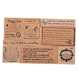 Lurrose 1 Satz Hölzernes Siegel Tinte Lesezeichen Lieferungen Film Post Klarer Stempel Transparent Zeitschriftenzubehör Tagebuch Lesen Album Stempeln Klare Briefmarken Müll Holz 8st