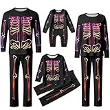 Generisch Schlafanzug frottee Kinder Winter Bedruckte Weihnachts Pyjama Family Set Schlafanzug Weihnachten Partner Weihnachtspyjama Rundhals Familien Outfit Xmas Farbecht Nachtwäsche