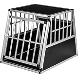 Petstuff Hundetransportbox schräge Frontseite und Rückwand 75°, Aluminium, robust, verschließbar, Verschiedene Größen