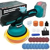 Poliermaschine Auto für Makita 18V-Akku, 27pcs Auto poliermaschinen Set, 6 Zoll Orbital Auto Politur mit 8 Variablen Geschwindigkeiten für Autodetaillierung/Polieren/Wachsen (ohne Akku)