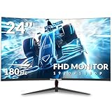 Great voell 24 Zoll Curved Gaming Monitor 180Hz 3000R HDR10 FreeSync 75x75mm VESA Montage Schwarz