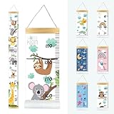 wonneklein Safari Kinder Messlatte I Größenmesser I Dekoration Kinderzimmer I aufrollbar I mit extra Box