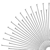 TOAOB 200 Stück 50mm Nietstifte Kettelstifte Prismenstifte Silberton Messing für DIY Schmuckherstellung