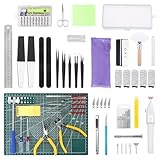 Roxanex 101 Stück Modellbau-Werkzeugsatz, Hobby Bauwerkzeug Set Modellbau-Werkzeugsatz Basic Tools Bastelset für Gundam Auto Modellbau Reparieren und Befestigen