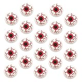 ibasenice 20St Hüpfballaugen Halloween Party Deko Halloween Halloween assecoires Halloween- deko Halloween DEK Halloween-Partygeschenke Innovative Ballgeschenke Flummi PVC rot