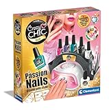 Clementoni Crazy Chic Passion Nails - Spielzeug Maniküre-Maschine - Kreatives Nagel-Set für Mädchen ab 6 Jahre - inkl. 6 Nagellacke 18784