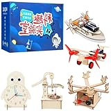 5-teiliges Kinder-Experimentierset, Experimente für Kinder ab 8 Jahren, Elektronikbaukasten Experimentierkasten Elektrobaukasten Holzbaukasten Junge Spielzeug Geschenk (1)