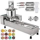 VEVOR Automatische Donut-Herstellungsmaschine, 7L, Kommerzielle Donutmaker, Donutmaschine, Donut Maker Maschine, aus Edelstahl 304, 3 Größen von Donutformen, Vollautomatisch, Intelligente Steuerung