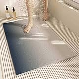Generisch Duschmatte rutschfest, Weich Komfort Badewannenmatte, Luffa Strukturierte Duschmatte, Waschbar Antirutschmatte Dusche Für Badewanne Und Nassbereiche(Schwarz,47.24x47.24in)