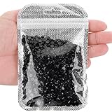 TIESOME 3000Pcs Strass 4mm Harz Strasssteine Pailletten Verzierungen Edelsteine Hotfix Flatback Kristall Bling Diamanten für Nägel, Kleidung, Tassen, Flaschen, DIY Handwerk Dekoration (Schwarz)