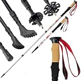 Trekkingstöcke Climber inkl. Workout I Wanderstöcke Teleskop höhenverstellbar 67-136 cm Aluminium mit Gummipuffer I GRATIS - Nordic Walking/Fitness App (Climber)