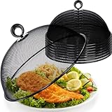 WUWEOT 8 Stück 28 cm Metallgitter-Abdeckungen, Picknick-Teller, Servierabdeckungen, Lebensmittelzelte, Kuppelschirm, Gemüsesamenschutz für Tisch, Grill, Camping, Partys im Freien und Garten