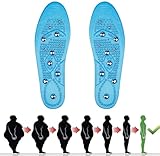 Magnetische Einlegesohlen, 1 Paar Akupressur Einlegesohlen, Magnetische Massage Gel Einlegesohlen für Damen Männer, Reflexologie Akupressur Einlagen Plantar Fasciitis Fuß Gesundheitspflege (35-40)