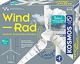KOSMOS 621087 Wind-Rad, Entdecke erneuerbare Energien. Bausatz für Windrad zur emmissionsfreien Stromerzeugung. Experimentierkasten für Kinder ab 8 - 14 Jahre, optimal für den Einsatz im Freien