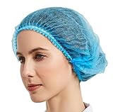 100 Stück Haarnetz, OP Haube aus Einwegstoff Blau, Einweg Haarnetze für die Küche oder Zahnarzt, Hygienezubehör für die Medizin, OP Kopfhauben, Haarnetz Einweg für Männer/Frauen, Hair Cover