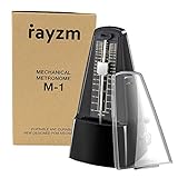 Rayzm Mechanisches Metronom mit hoher Präzision für alle Musikinstrumente (Klavier/Trommel/Violine/Gitarre/Bass & Blasinstrumente), Audible Click & Bell Ring, Traditionelle Pyramide