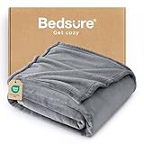 BEDSURE Kuscheldecke Flauschig Decke Fleecedecke - Wohndecke Warm Winter Weich, Sofadecke Kleine, Decke Couch Blanket, Wohn- & Kuscheldecken Kinder 130x150cm, Sofa überwurfdecke Grau
