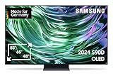 Samsung OLED 4K S90D Fernseher 77 Zoll, TV mit Neural Quantum 4K AI Gen2 Prozessor, OLED HDR+, 4K AI Upscaling, Smart TV, KI TV, GQ77S90DAEXZG, Deutsches Modell [2024]