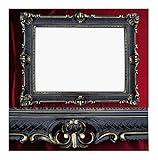 Generisch WANDSPIEGEL BAROCKSPIEGEL Spiegel 90x70 cm ANTIK BAROCK Rokoko Shabby CHIC Renaissance JUGENDSTIL Retro Design MIT ORNAMENTVERZIEHRUNGEN LUXURIÖS PRUNKVOLL (SCHWARZ/Gold DUALCOLOR) 58SP