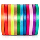Satinband Seidenbänder Schleifenband Hochzeit Dekoband Satin Geschenkband Stoff Band Rolle Geschenk Verpackung, 250 Yards