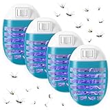Winload Insektenvernichter Elektrischer, 4 Stück Mückenlampe, Fliegenfalle für Zuhause, UV-Insektenfalle, Keine giftige Mückenvernichter Lampe, Mückenschutz Steckdose für Fliegen, Motten, Insekten