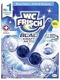 WC FRISCH Kraft Aktiv Blauspüler Chlor, WC-Reiniger und Farbspüler für hygienische Sauberkeit, mit 50 Prozent mehr Glanz ,1er Pack, 50 g