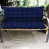 Outdoor-Schaukelbankkissen mit Rückenlehne, Korbstuhl-Pads für Terrassen- und Gartenmöbel, Marineblau, 2- oder 3-Sitzer, Loveseat-Bankkissen, 150 x 100 x 8 cm