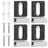 Yuanchu 4 Stück Spiegel Halterung, Spiegelhalterung Wand Spiegelhalter Edelstahl Spiegelaufhängungen Clips Set Spiegelaufhänger Spiegelklammern mit Dübel und Schrauben für Schweren Spiegel