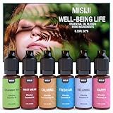 MISIJI ätherische öle Set für Diffusor Pure Natural Aromatherapy 6 x 10 ml