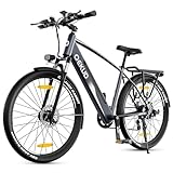 Qekud 27.5'' Elektrofahrrad, 27M204 E-Bike Trekkingrad E-Cityrad, 36V 12,5Ah Li-Ion Akku Mountainbike Pendlerfahrrad, LCD-Display, Reichweite bis 100KM, EU-konform, mit APP