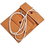 BOCCX großer einfacher Brustbeutel Leder Impfpass Brusttasche Reisepass Klarsichtfach GoBago