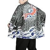 Seidarise Herren Haori Jacke Kimono Cardigan Yukata Noragi - - X-Groß