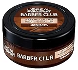 L'Oréal Men Expert Bart Styling Pomade für Männer, Haar- und Bartwachs für einen definierten Style, Bartpflege für Herren mit holzigem Duft und ätherischem Zedernholzöl, Barber Club, 1 x 75 ml