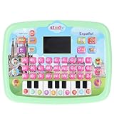 OVAQUIXI Französisch-Lerntablett, Interaktives Spielzeug, Sprachmaschine mit LED-Bildschirm für, Früherziehung, 18 X 24 cm Großes Französisch-Pad (Green)