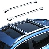 OHTWM 2 Stücke Car Roof Racks für Peugeot 3008 All Years, Alu Relingträger Querstangen Gepäckträger, A/Silver