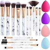 Make up Pinsel FILY DUAIU 15PCs Pinselset Makeup Schminkpinsel Set Synthetische Rouge Contour Foundation Concealer Lidschatten Pinsel mit Make up Schwamm