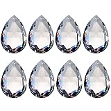 H&D 10 Stück 50 mm Kronleuchter Kristall Prismen Anhänger – Klar Kristall Teardrops Teile
